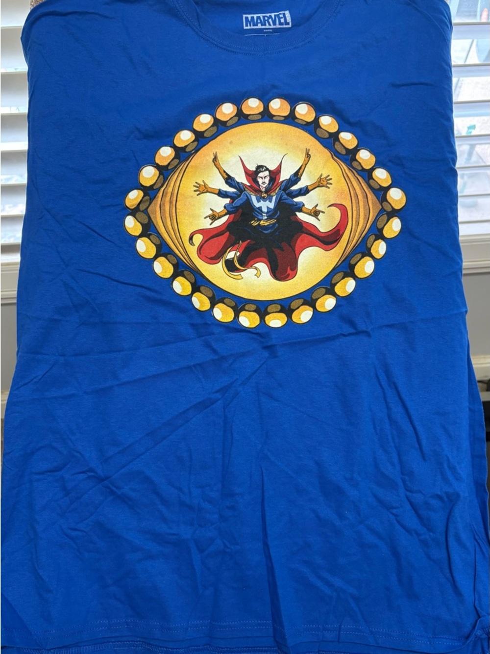 Marvel DR. STRANGE Eye Of Agamotto Loot Crate Exclusive Blue t-shirt Mens XL